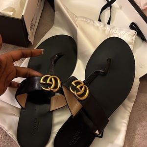 Authentic Gucci Flat Marmont Sandals
